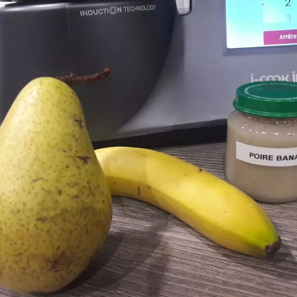 Compote bébé poire banane dès 4 mois Recette iCook'in Guy Demarle
