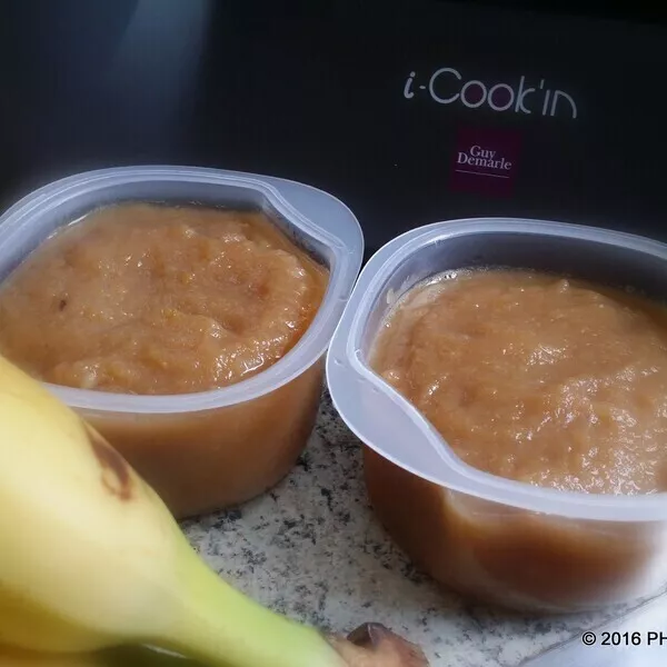 Compote pomme, poire, banane (6 mois) Recette iCook'in Guy Demarle
