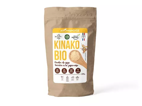 Poudre de soja torréfié origine France - Kinako bio 200g