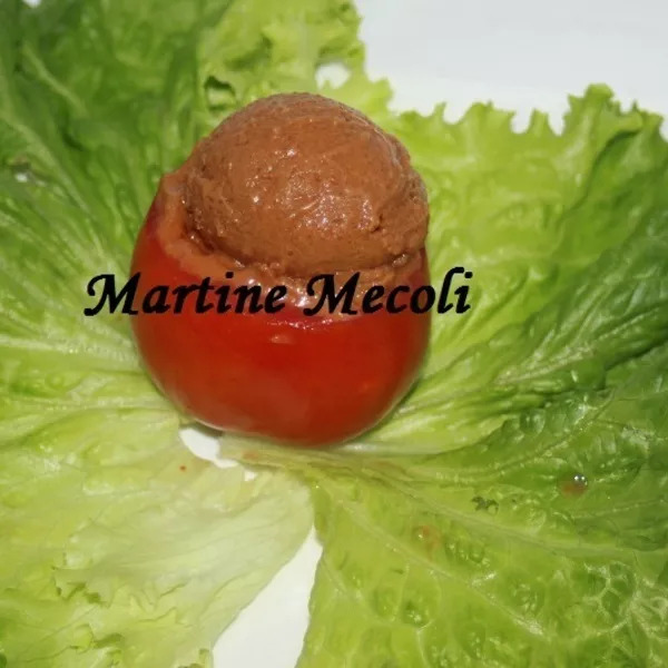 Sorbet salé de tomates au basilic