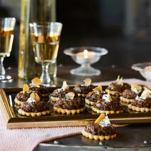Mini-tartelettes balsamique à la châtaigne et au miel 