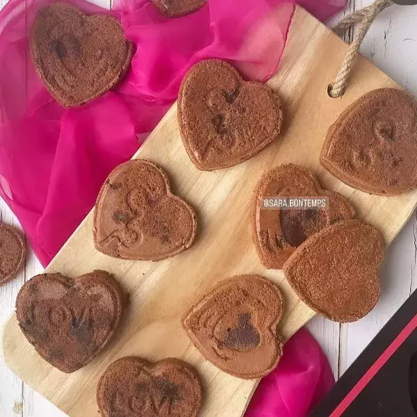 Cœurs chocolat courgettes
