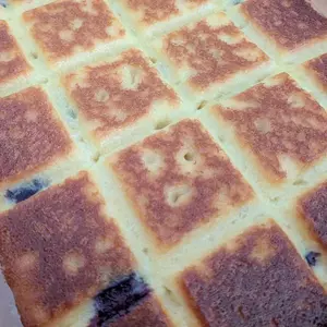 Brownie chocolat blanc myrtilles