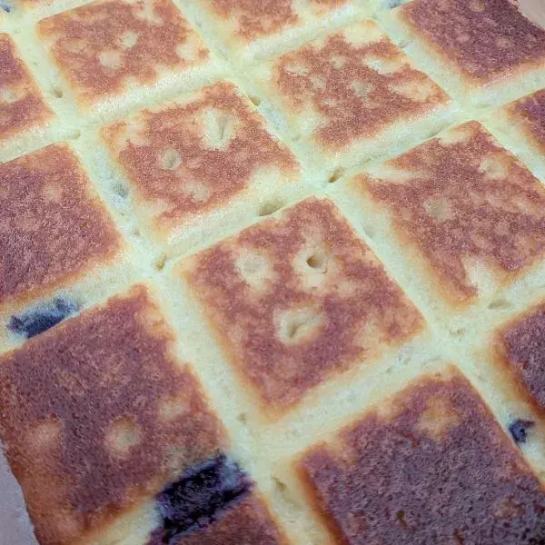 Brownie chocolat blanc myrtilles