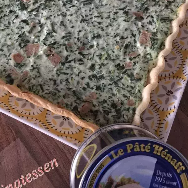 Tarte ricotta-épinard au pâté Henaff