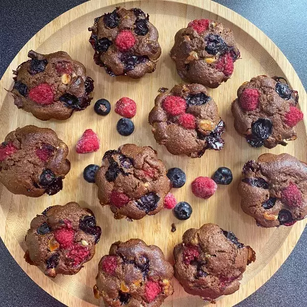 Les moelleux choco fruits rouges