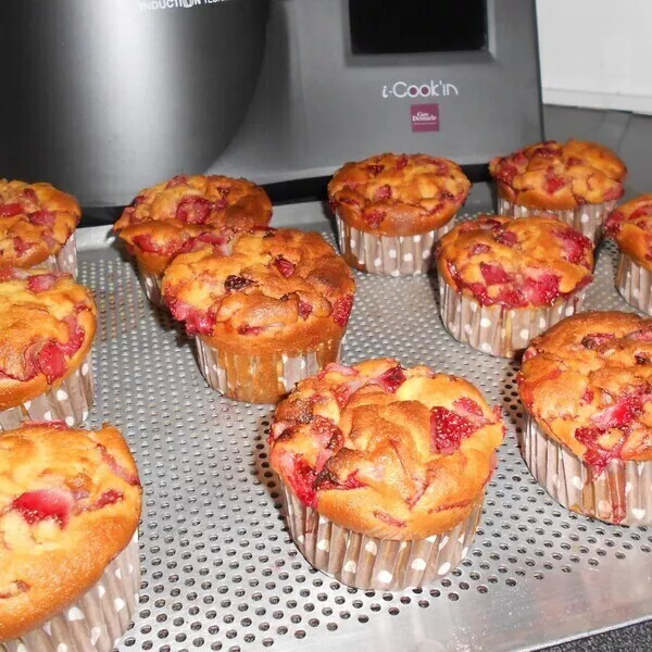 muffins aux fraises