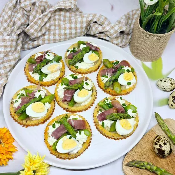 Tartelettes salées aux asperges vertes
