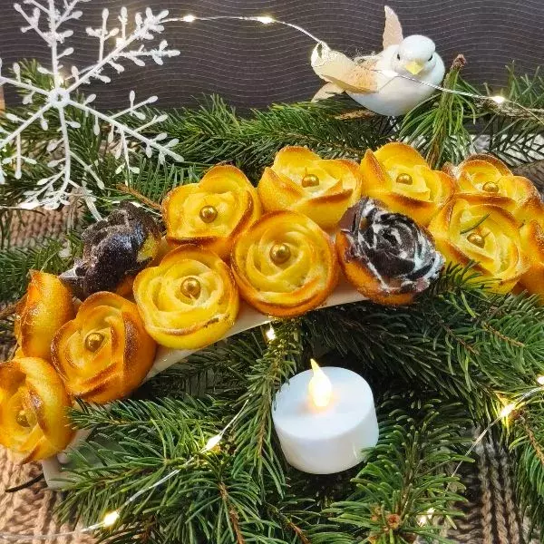 Centre de table Rose de Noël 🌲