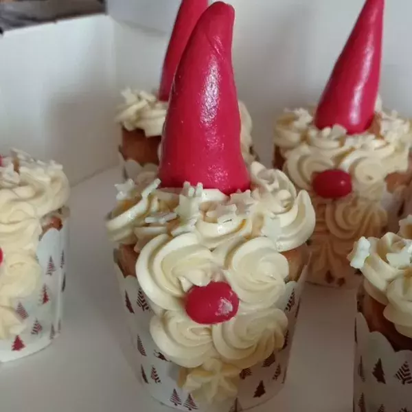 Cupcakes de fêtes gnome de noël 