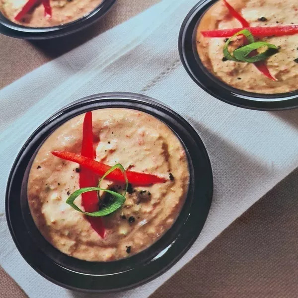 Crème de poivron au fromage frais 