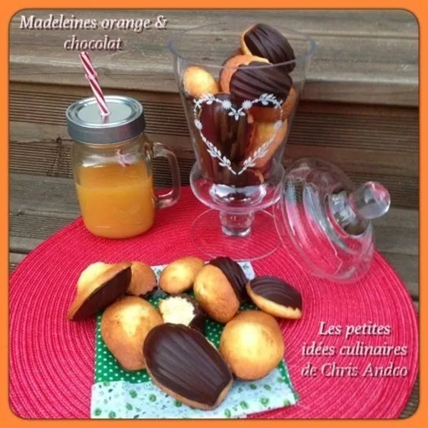 Madeleines orange & chocolat