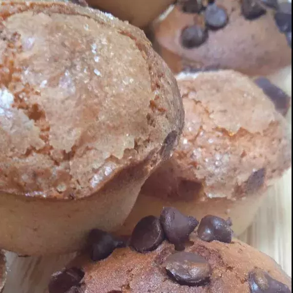 Muffins au sucre et aux pépites de chocolat