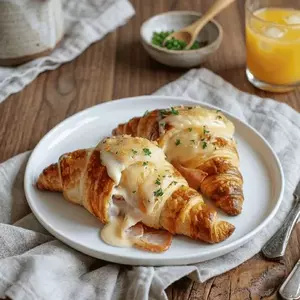 Croissant fourré au jambon
