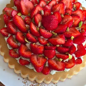 Tarte Renversée Fraises Pistache