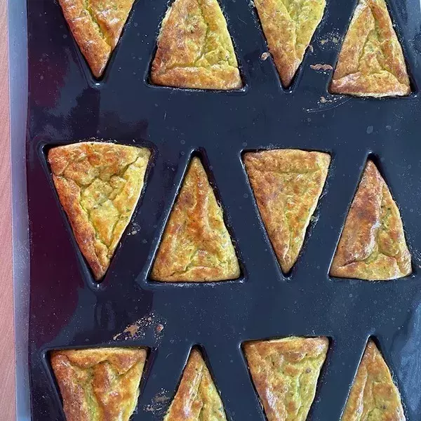 FLAN COURGETTES MOUTARDE TRIANGLES by Sofy