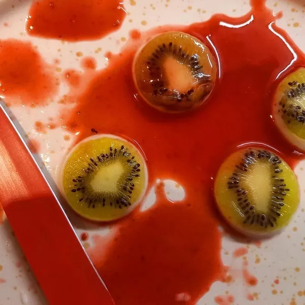 Les yeux de sorcière ( panna cotta kiwi)