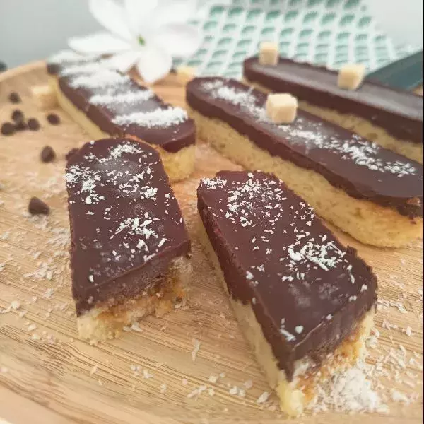 Stick coco et ganache chocolat caramel