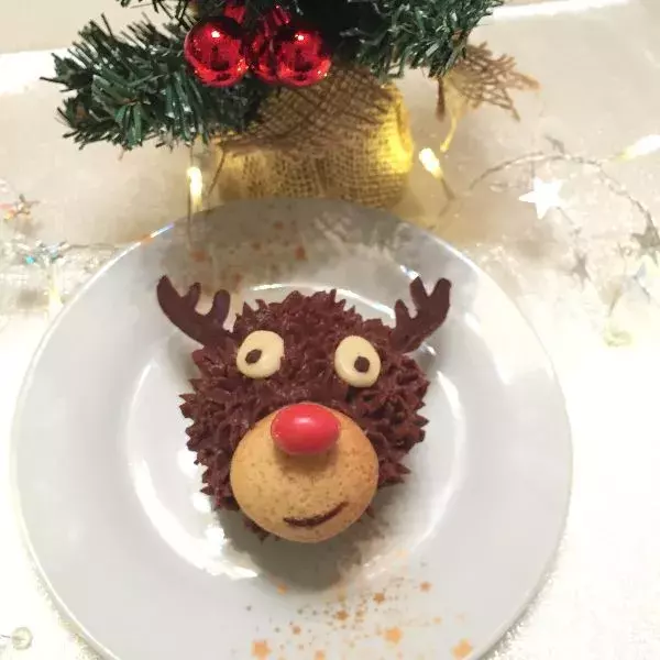Brookie Cupcake - Renne du Père Noël