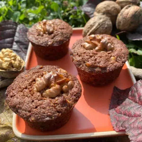 Mini muffins au chocolat & noix