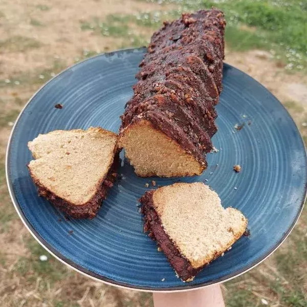 Cake façon rocher sans oeufs 
