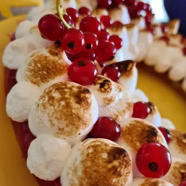 Couronne groseille meringuée