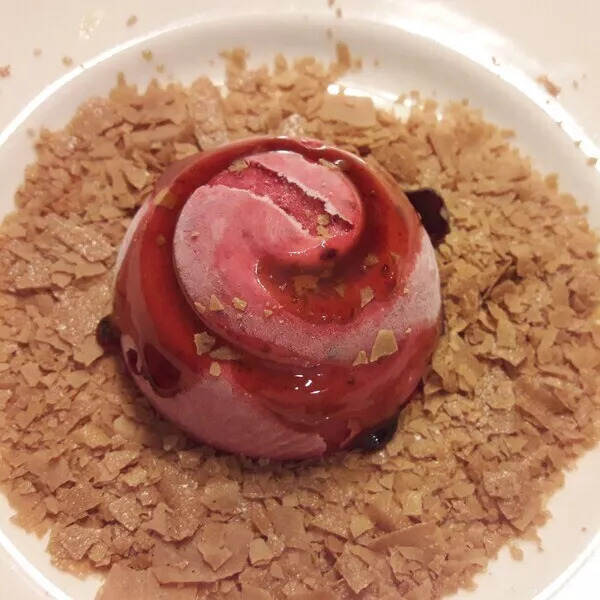 Dômes spirales , sorbet framboises 