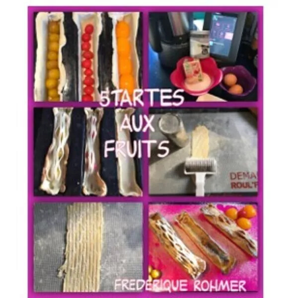 Tarte allongées aux fruits 