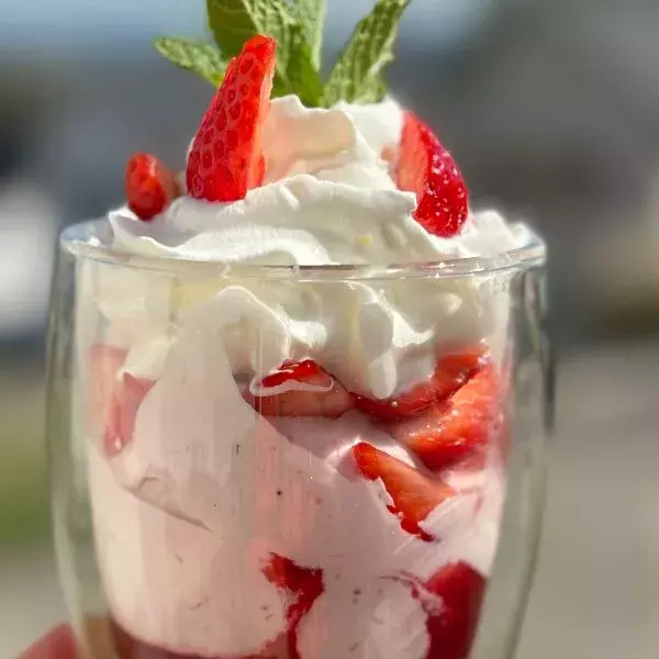 Crème glacée fraises
