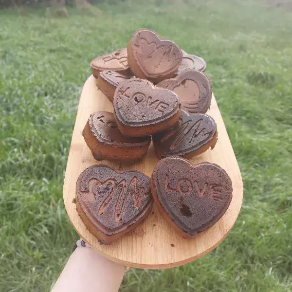 Coeur de cake noisettes cacao sans oeufs 