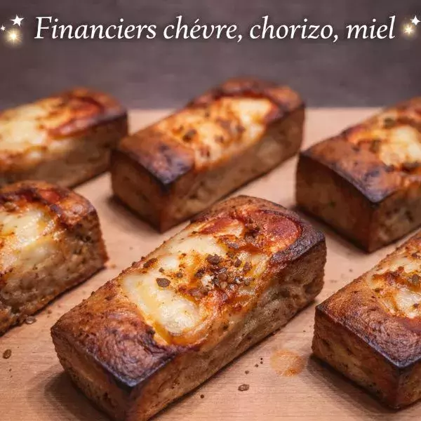 FInancier chèvre chorizo miel