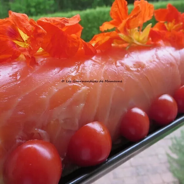  Bûche saumon-tomate