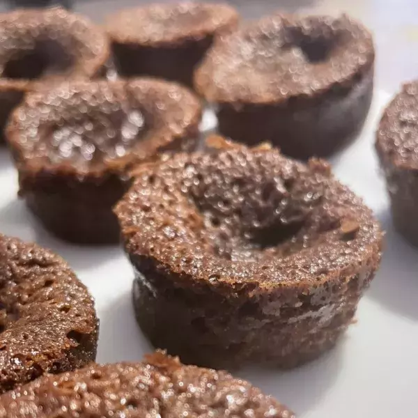 Muffins coeur coulant au chocolat blanc 