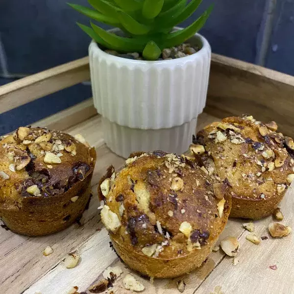 Mini-muffins chocolat-noisettes