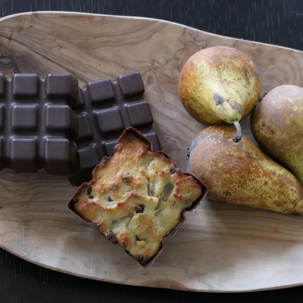 Petites tablettes poire chocolat coco