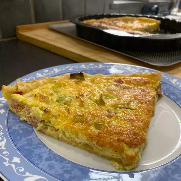 Quiche jambon - poireaux