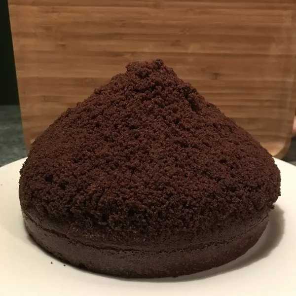 Gâteau chocolat-banane: la taupinière