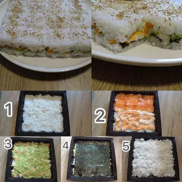 "Sushi" géant avec moule tablette :)