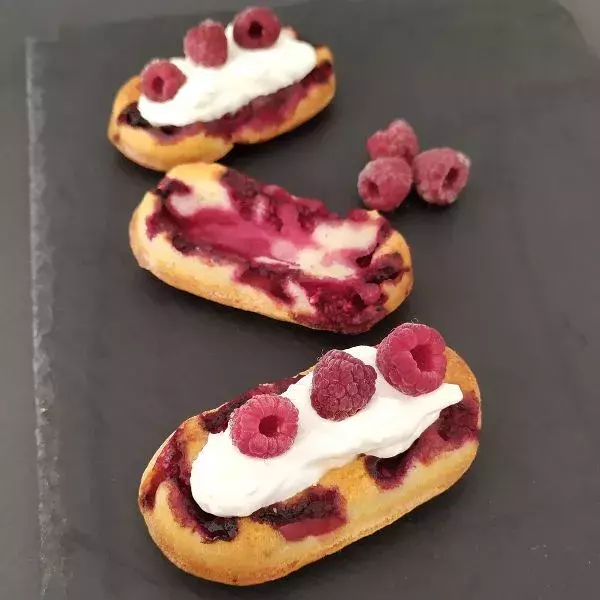 Barquettes amandines aux framboises