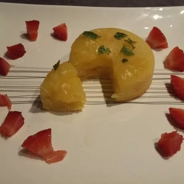 Fondant au citron, coeur de lemon curd