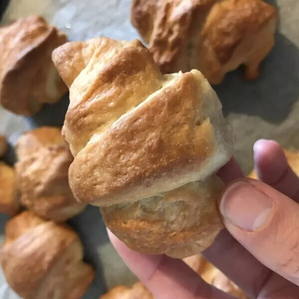 Croissants, vegan, sans oeuf, sans lait