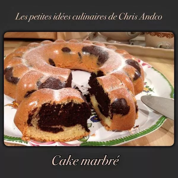 Cake marbré vanille et chocolat