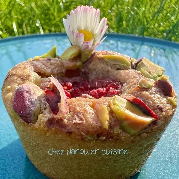 Mini-muffins pistaches framboises - Chez Nanou