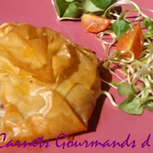Croustade landaise au foie gras  et aux pommes