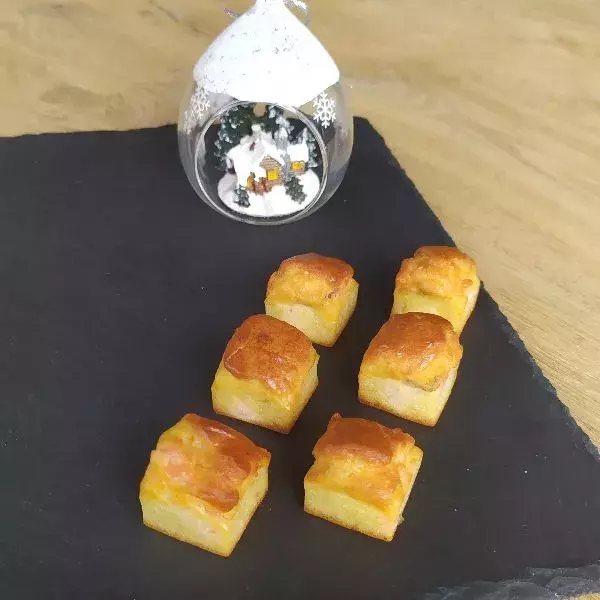 Mini cubes truite fumée