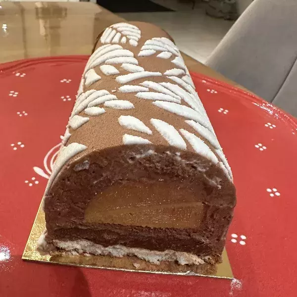 Bûche fleur Chocolat  Caramel