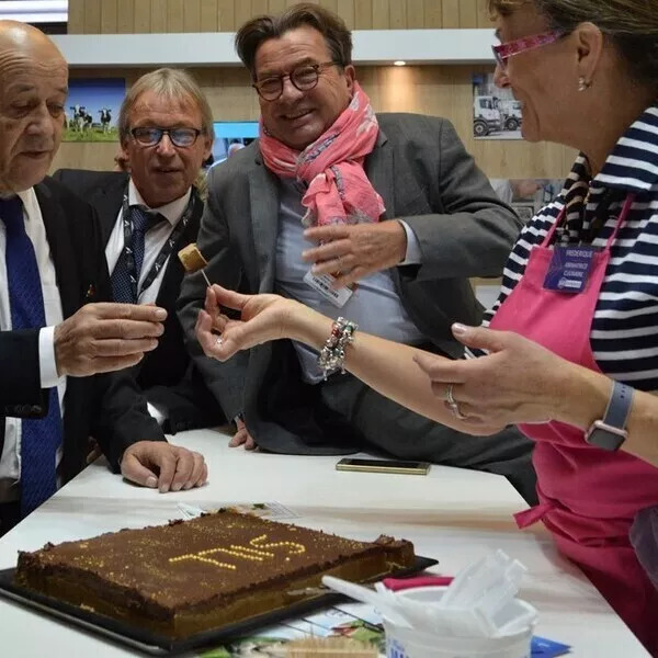 Gâteau chocolat croustillant pour monsieur le Ministre au salon de L'agriculture 2018 ! 