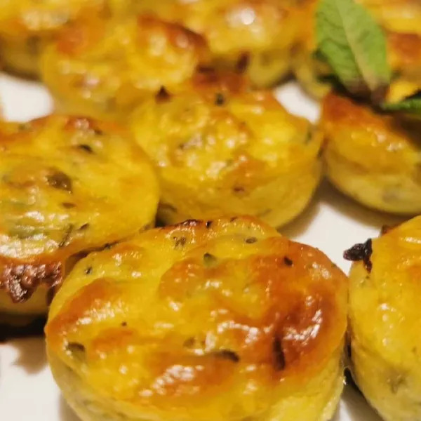 Petites bouchées courgette fêta menthe 