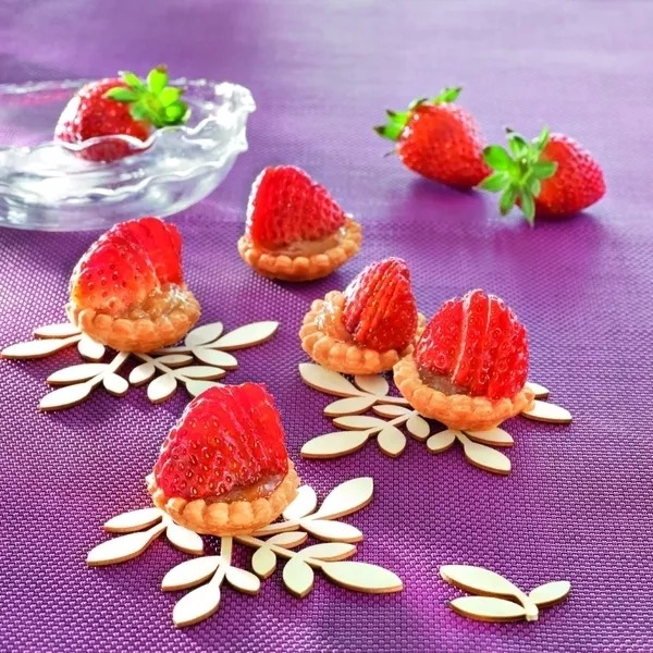 Tartelettes fraises rhubarbe