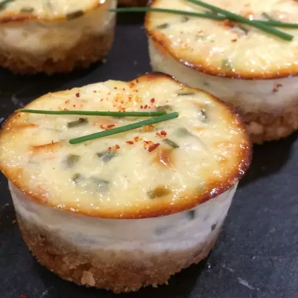 Mini cheese-cake au saumon 